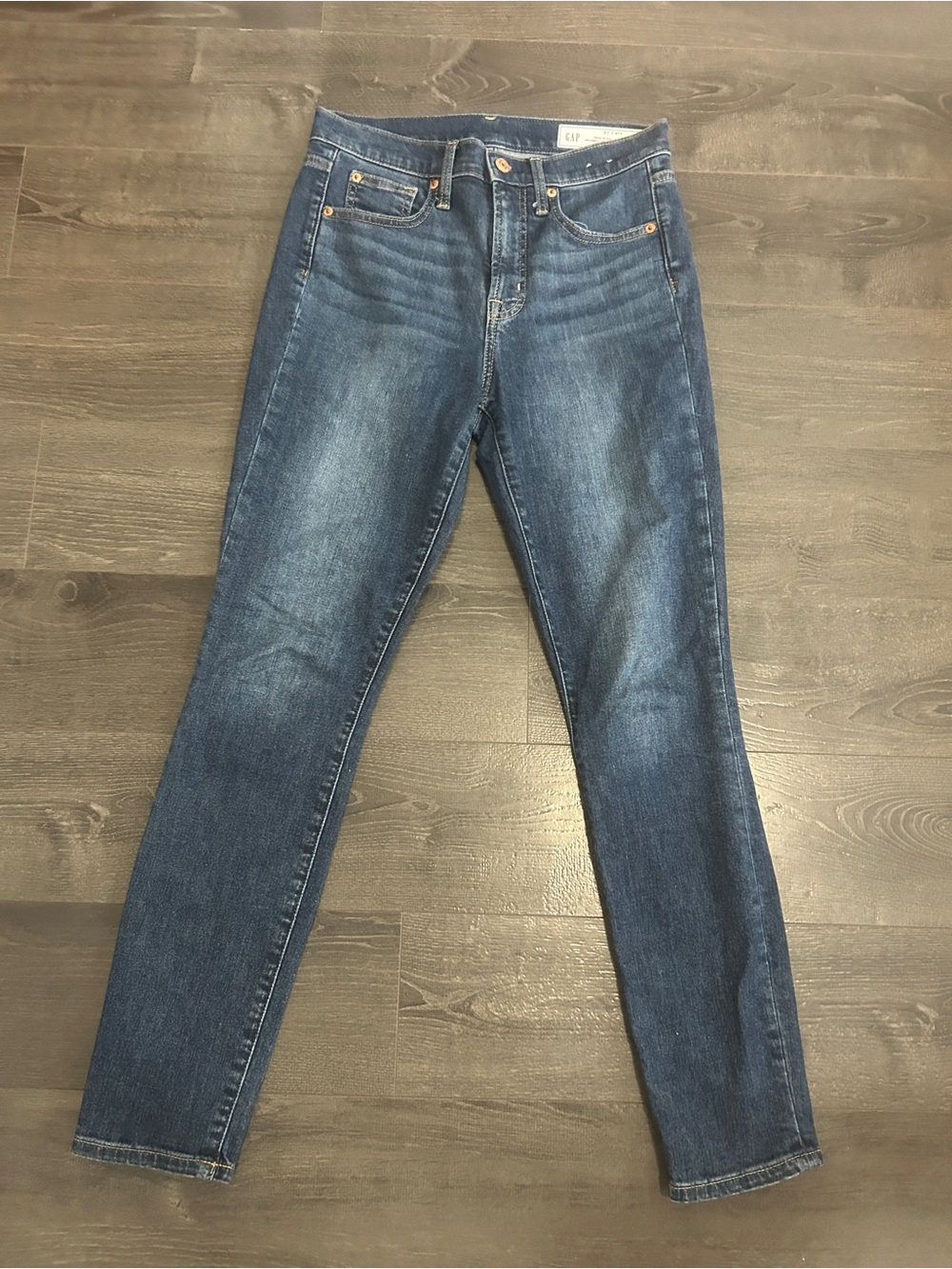GAP 1969 True Skinny High Rise Dark Wash Jeans Size 27 / 4 Regular